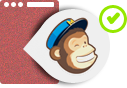 Integrated with MailChimp, Aweber and other subscription services