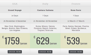 business pricing table