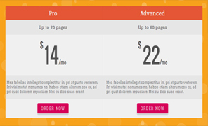 CSS3 pricing template festival