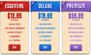 CSS3 wordpress pricing table