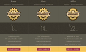 Retro pricing table plugin