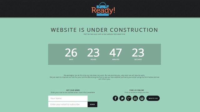 Coming Soon WordPress template